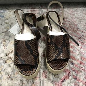 NWT ZARA SNAKE ESPADRILLES 37